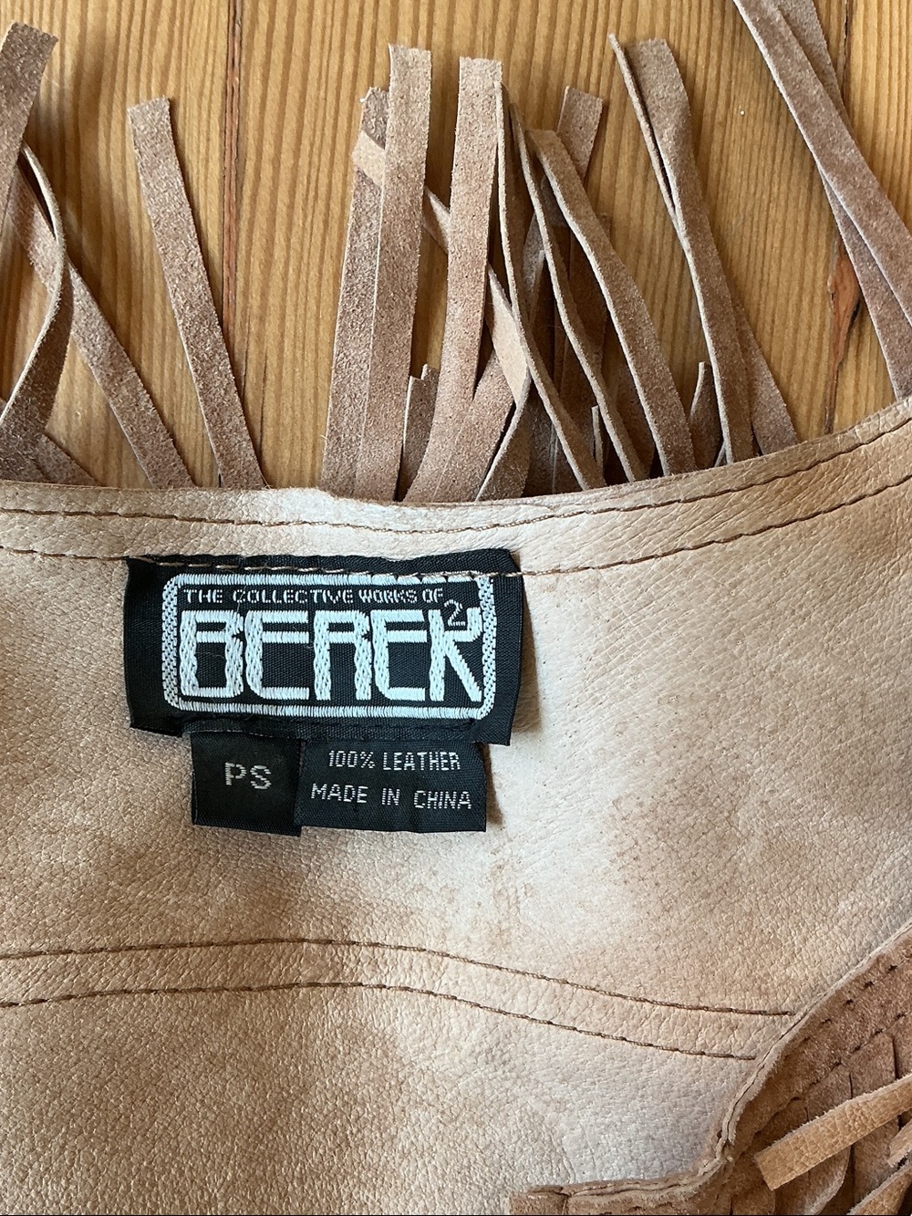 Fringed Suede Jacket - Natural, by Berer2 - Picture 6 of 10